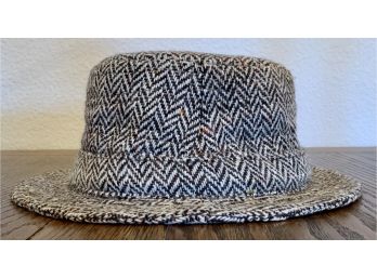 100% Pure Wool Irish Tweed Hat. Size 7-3/8