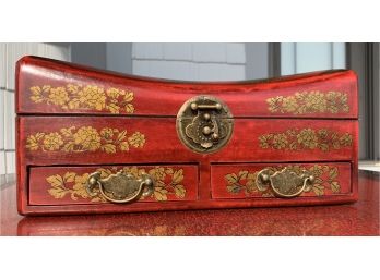 Ornate Hand Painted Japanese Jewelry Box
