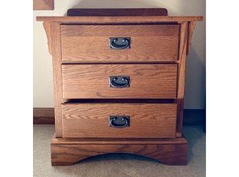 Solid Wood Three Drawer Night Stand