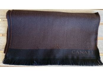 Canali Brown And Black Scarf