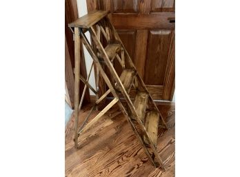 Wooden Library Step Ladder