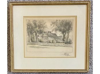 'The Old Fairbanks House' By Dedham In Gold Frame 1935