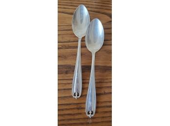 2 Sterling Silver Silverware Signed Spoons