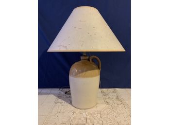 Ceramic Crock Lamp W/ Lamp Shade