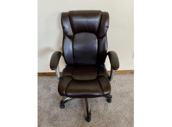 Black Leather Adjustable Office Chair