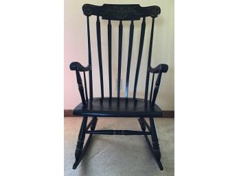 Hand Painted Wooden Rocking Chair