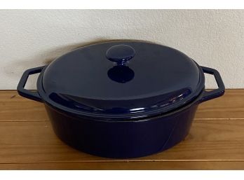 Solid Metal Blue Enamelware Pot