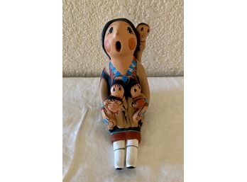 Small Native American Story Teller Figurine