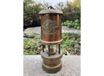 Small Brass & Copper Wales Cymru Oil Lamp