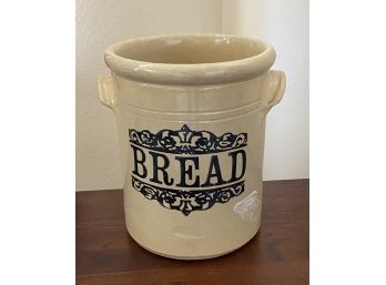 Vintage Glazed Crock Marked 'bread'