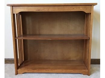 Solid Wood Adjustable Bookshelf With Slat-sides