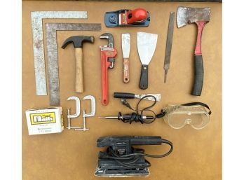 Assorted Tool Collection Including Black & Decker Corded Finishing Sander