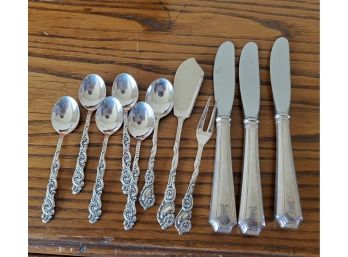 Vintage 11 Pieces Assorted Silver Plate Silverware Some Marked Sweden