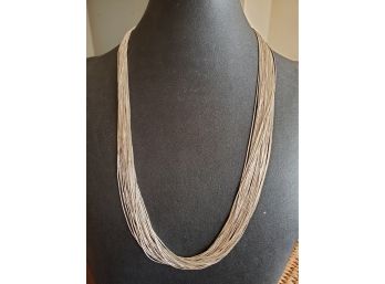 Gorgeous Liquid Sterling Silver Navajo Necklace