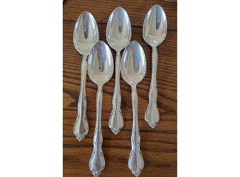 Stunning Gorham 5 Piece Sterling Silver Silverware Signed Spoons