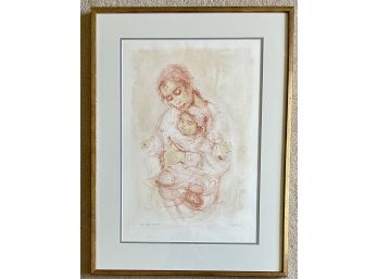 Mother And Daughter By Edna Hibel