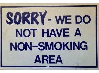 Non- Smoking Area Sign