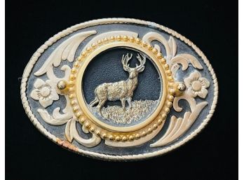 Ornate Elk Belt Buckle