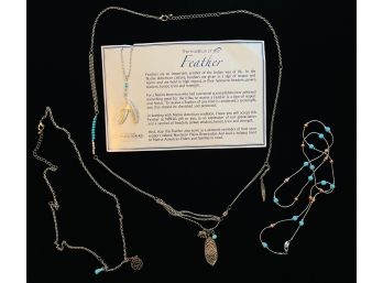 Feather Costume Jewelry, Including A Northern Plains Reservation Aid One