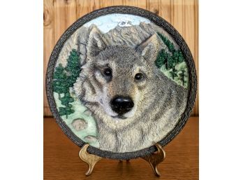 'the Wolf' 3D Wolf Face -art Plate