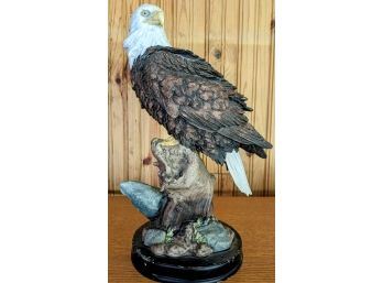 Large Perched Eagle Sculpture