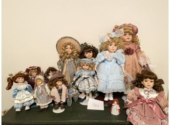 Lot Of Vintage Porcelain Dolls