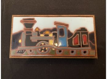 Small Wall Hanging Hand Painted Train