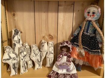 Lot Of 9 Assorted Dolls