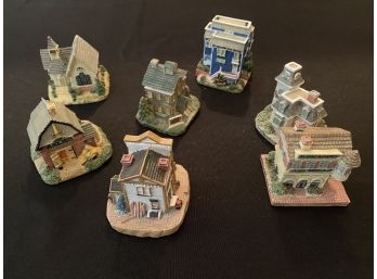Lot Of 7 Miniature Houses