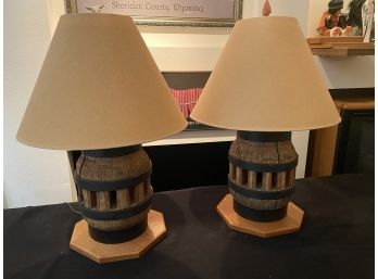 Pair Of Southwestern Style Lamps