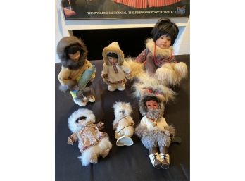 Lot Of 6 Eskimo Dolls