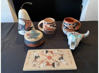 Lot Of 7 Southwestern Pottery Pieces