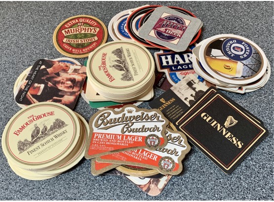 Large Lot Of Coasters Featuring Alcohol Brands