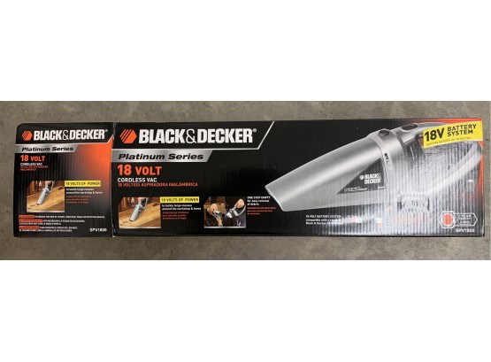 Black And Decker Platinum Series 18v Cordless Vac (no Charger)