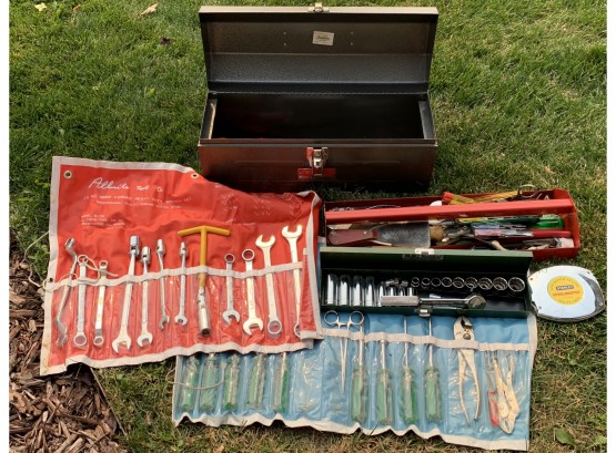 Vintage Tool Box Filled With Tools