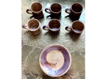 Lot Of 6 Ceramic Plates And 6 Cups