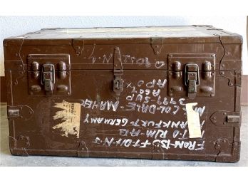Vintage Military Shipping Trunk