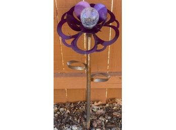 Awesome Metal Purple Flower Yard Decor