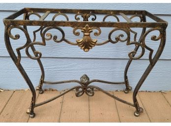 Iron Small Console Table. Missing Glass Top
