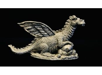 Original Michael Ricker Pewter Dragon Sculpture, Numbered 312 Of 3500