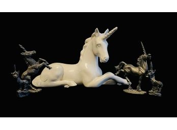 Grouping Of Unicorn Figurines