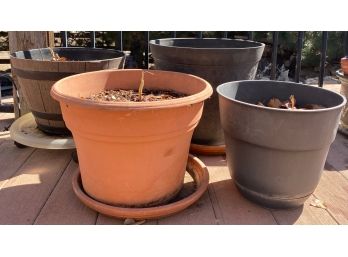 Small Grouping Of Large Flower Pots