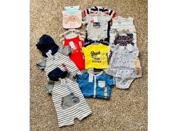 Grouping Of New With Tags And Labels Baby Clothes, Including Carter's