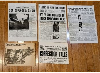 Vintage Collection Of 'Page One History'