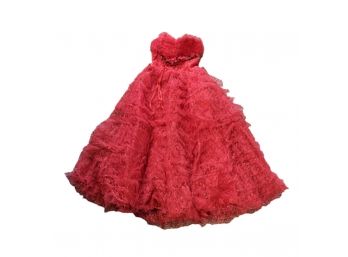 Classic Vintage Red Tule Prom Dress