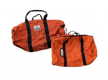 2 Orange Duffle Bags