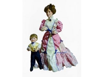 Milk And Cookies Mother And Son Doll Set