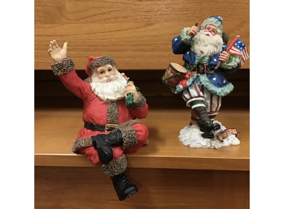Two Santa Figurines Including One By Roman