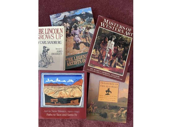 Group Of Western Art Coffee Table Books Including  The Legendary Artists Of Taos