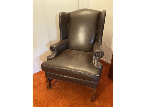 Emerson Leather Wingback Chair